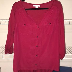 Red business casual top!